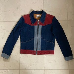 Urban Outfitters color block denim jacket